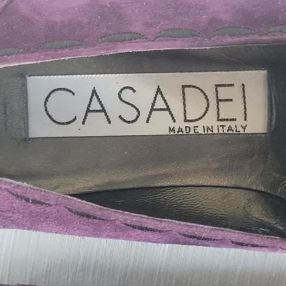 CASADEI Italian high quality luxury  monogram shoe 36 loafer slip on flat - Picture 5 of 17